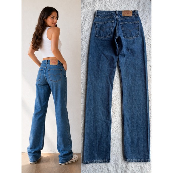 Levi's Denim - Levis 501 For Women Vintage Made in USA High Waist Slim Straight Leg Jeans 25